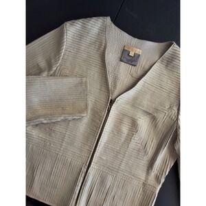 Wilsons Leather Collarless Jacket Geometric Pattern Unique‎ Western Moto